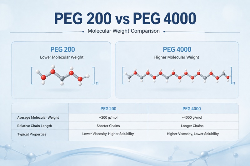 PEG-200 vs PEG-4000 PEG-200 vs PEG-4000